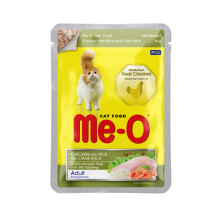 Me-O Pouch - Chicken with Rice & Crab stick