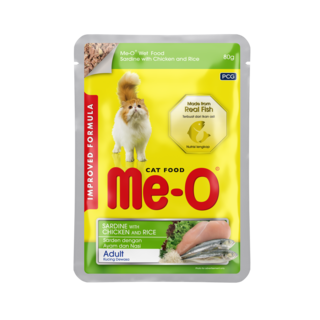 Me-O Pouch - Sardine with Chicken & Rice