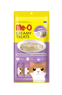 Me-O Creamy Treats Stick pack 4s - Tuna with Scallop
